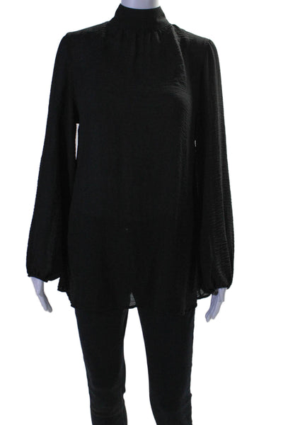 Cheap Monday Womens High Neck Long Sleeve Pullover Blouse Top Black Size XS