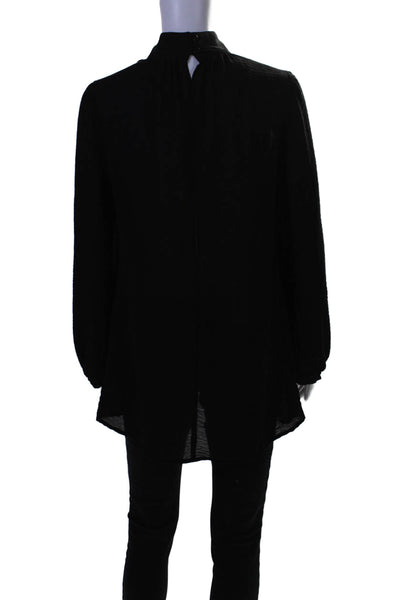 Cheap Monday Womens High Neck Long Sleeve Pullover Blouse Top Black Size XS