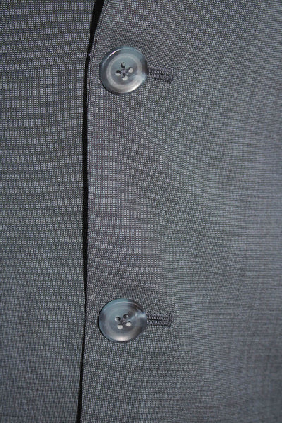 Sammy Tailor Mens Dark Gray Two Button Long Sleeve Blazer Size 38