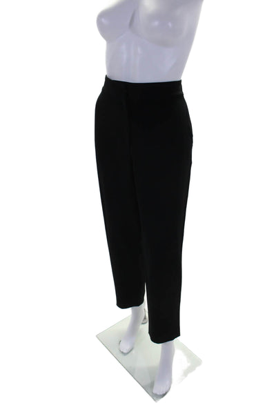 St. John Womens Zipper Fly High Rise Straight Leg Dress Pants Black Size 4