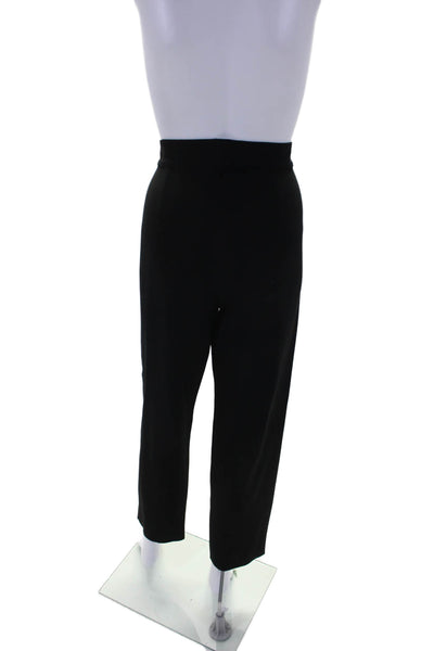 St. John Womens Zipper Fly High Rise Straight Leg Dress Pants Black Size 4