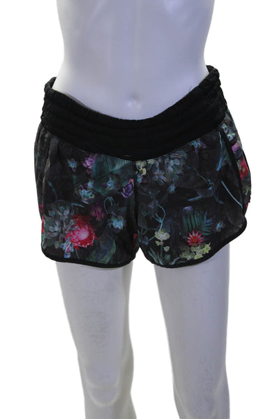 Lululemon Women's Elastic Waist Pull-On Athletic Floral Shorts Size 4