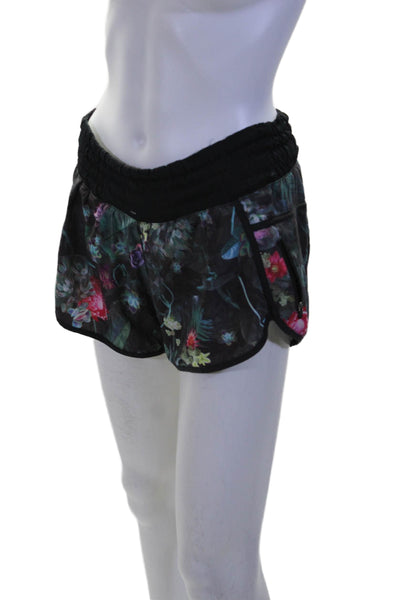 Lululemon Women's Elastic Waist Pull-On Athletic Floral Shorts Size 4