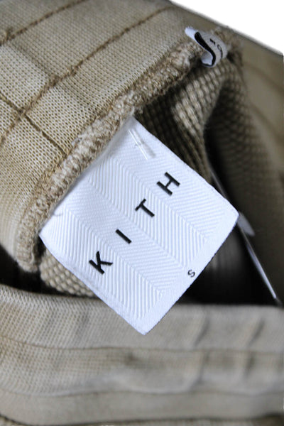 Kith Womens Cotton Thermal Knit Drawstring Waist Jogger Pants Light Brown Size S