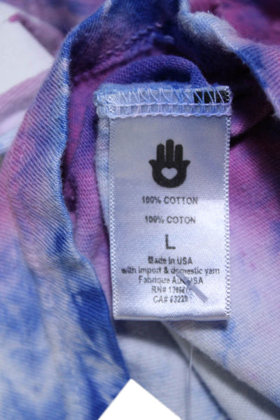 Spiritual Gangster Womens Tie Dye print Tank Top Pink Blue Cotton Size Large