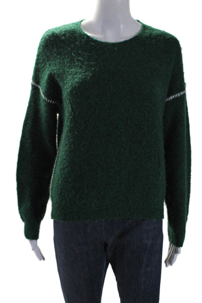 Sundry Womens Crew Neck Long Sleeves Pullover Sweater Emerald Green Size 0