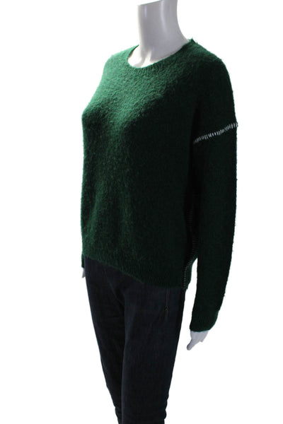 Sundry Womens Crew Neck Long Sleeves Pullover Sweater Emerald Green Size 0