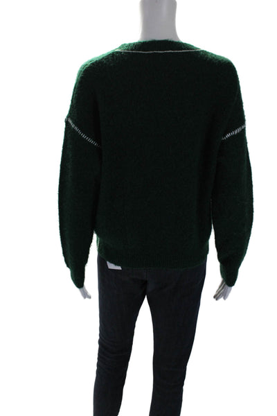 Sundry Womens Crew Neck Long Sleeves Pullover Sweater Emerald Green Size 0