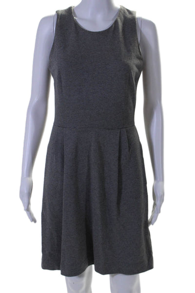 Madewell Womens Cotton Sleeveless Knee Length Sheath Dress Gray Size XS