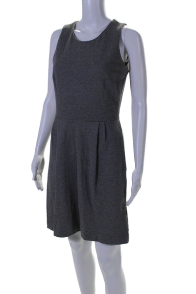 Madewell Womens Cotton Sleeveless Knee Length Sheath Dress Gray Size XS