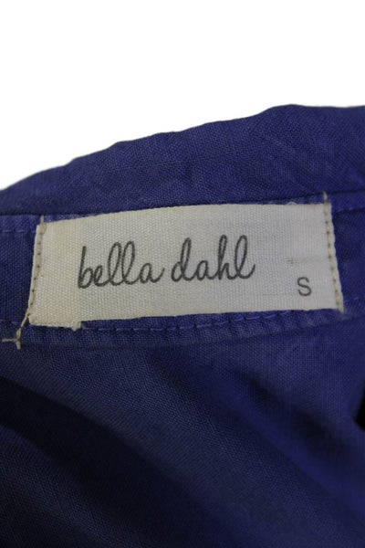 Bella Dahl Womens Long Sleeve Casual Button Down Shirt Blue Size S