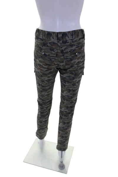 Anatomie Womens Zipper Fly Mid Rise Camouflage Pants Brown Navy Size XS