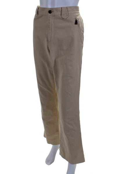 Lauren by Ralph Lauren Womens Side Zip Pocket Straight Leg Pants Beige 32 in