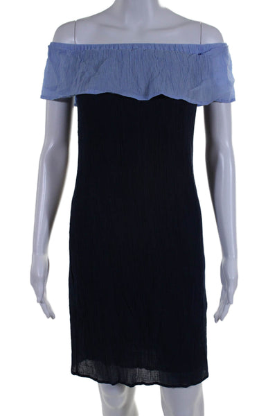 STS Sail To Sable Womens Sleeveless Mid Calf Pleated Dress Blue Size XS