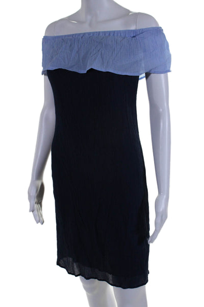 STS Sail To Sable Womens Sleeveless Mid Calf Pleated Dress Blue Size XS