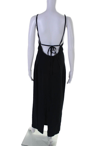 Gerard Darel Womens Sleeveless Open Back Maxi Dress Jet Black Size EUR 40