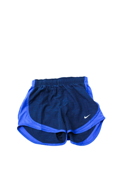 Nike Womens Drawstring Waist Chevron Print Running Shorts Blue Size XS Lot 3