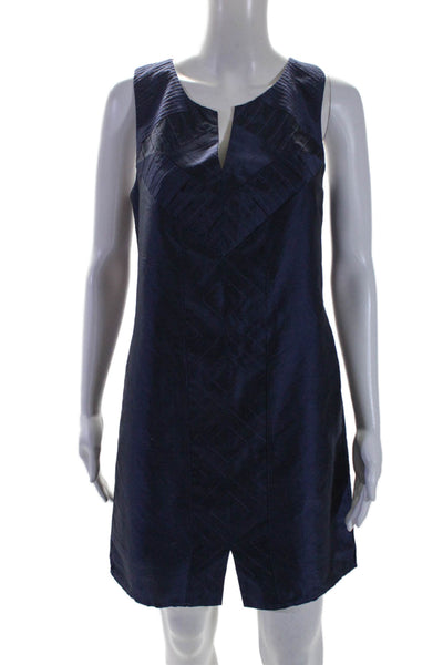 Calypso Saint Barth Womens Silk Sleeveless Shift Dress Navy Blue Size Small