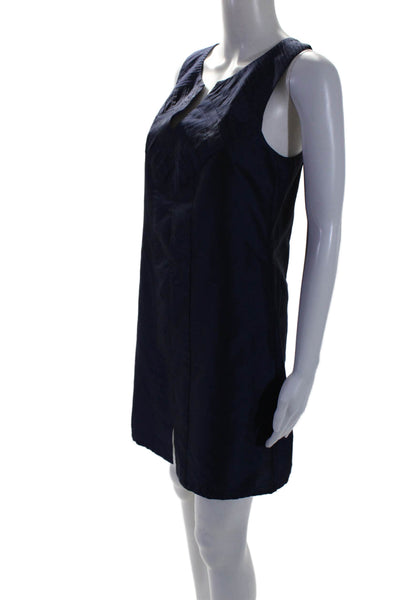 Calypso Saint Barth Womens Silk Sleeveless Shift Dress Navy Blue Size Small