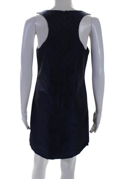 Calypso Saint Barth Womens Silk Sleeveless Shift Dress Navy Blue Size Small