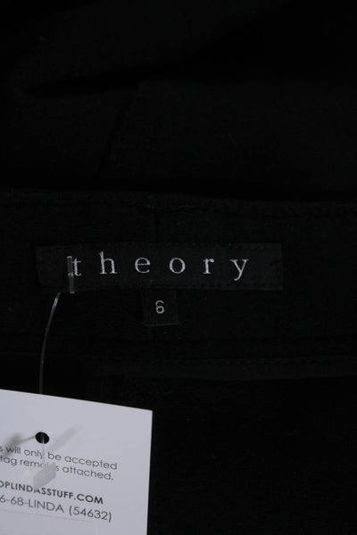 Theory Womens Solid Black High Rise Skinny Leg Cargo Pants Size 6