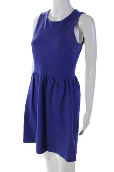 Madewell Womens Cotton Sleeveless Solid Sheath Dress Blue Size XS