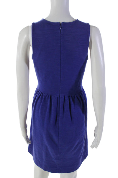 Madewell Womens Cotton Sleeveless Solid Sheath Dress Blue Size XS