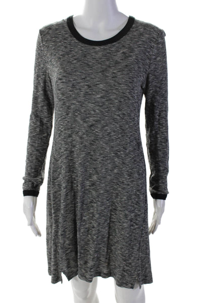 Madewell Womens Cotton Long Sleeve Pullover T shirt Dress Gray Size S