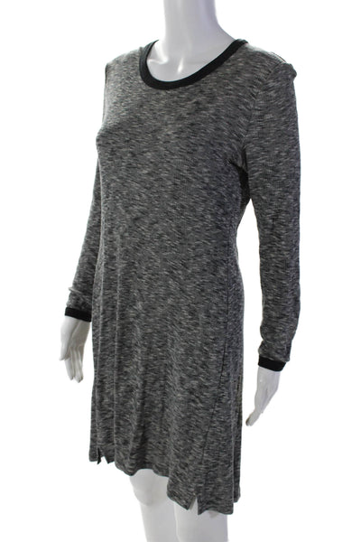 Madewell Womens Cotton Long Sleeve Pullover T shirt Dress Gray Size S