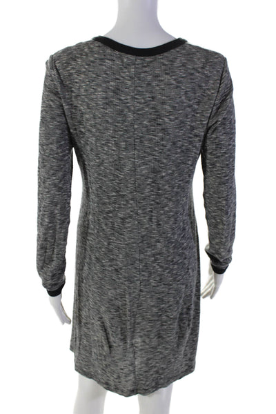 Madewell Womens Cotton Long Sleeve Pullover T shirt Dress Gray Size S