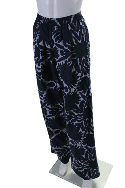 Laurence Bras Women's Pleated Front Pull-On Wide Leg Pants Blue Size XS