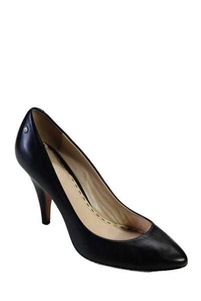 Cole Haan Womens Leather Pointed Toe Slip-On Stiletto Heels Pumps Black Size 8.5