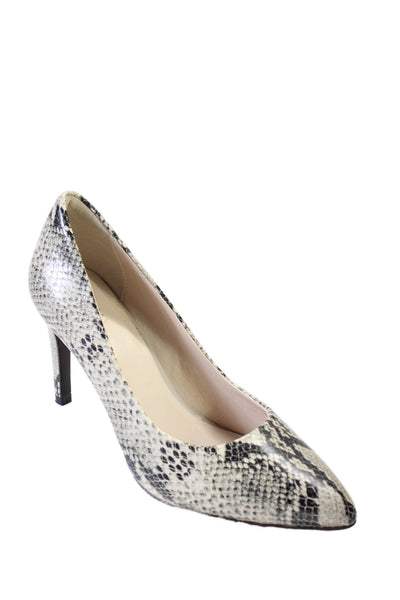 Cole Haan Grand.OS Womens Animal Print Embossed Pointed Toe Pumps Beige Size 8.5