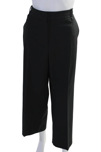 Maje Womens Elastic Waist High-Rise Tapered Pants Trousers Black Size 42