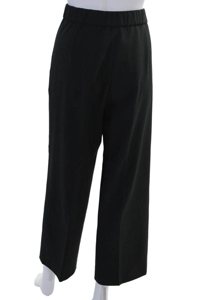 Maje Womens Elastic Waist High-Rise Tapered Pants Trousers Black Size 42