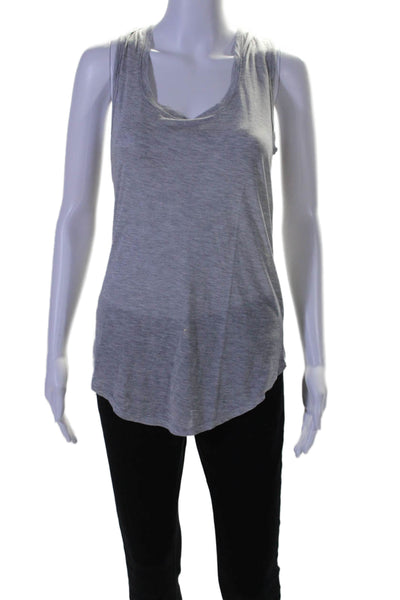 ATM Womens Scoop Neck Lightweight Tank Top Heather Gray Size Small