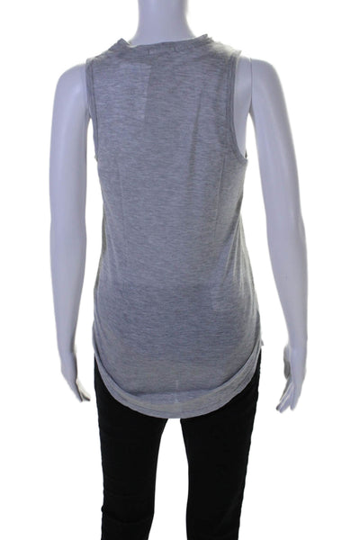 ATM Womens Scoop Neck Lightweight Tank Top Heather Gray Size Small