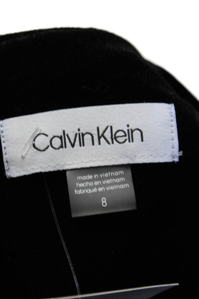 Calvin Klein Women's Sleeveless Cinch Waist Fit Flare Mini Dress Black Size 8