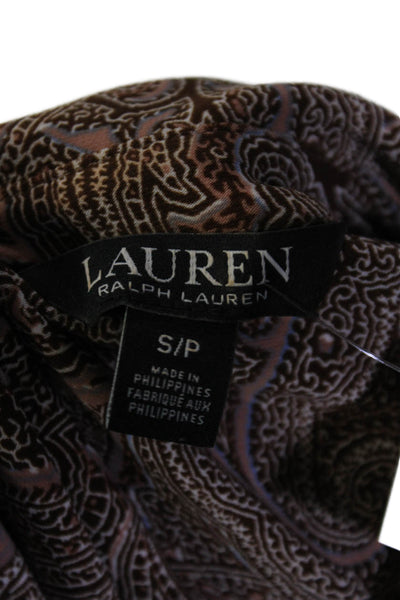 Lauren Ralph Lauren Women's Long Sleeves Button Down Paisley Shirt Size S