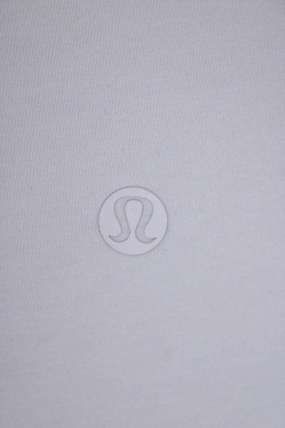 Lululemon Womens Sleeveless Pullover Tank Top White Cotton Blend Size 6