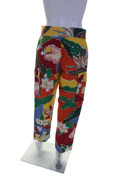 Ralph Lauren Collection Womens Floral Print Tapered Leg Pants Multicolor 4