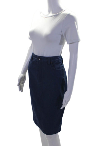 Altuzarra for J. Crew Womens Cotton Denim Five Pocket Pencil Skirt Blue Size 30