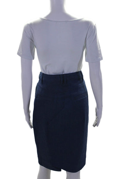 Altuzarra for J. Crew Womens Cotton Denim Five Pocket Pencil Skirt Blue Size 30