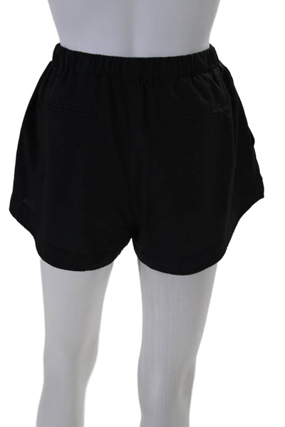 Kimberly Taylor Womens Elastic Waistband Short Shorts Black Cotton Size Small