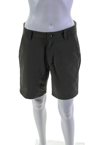 Vuori Womens Dark Green High Waisted Walking Shorts Size 28