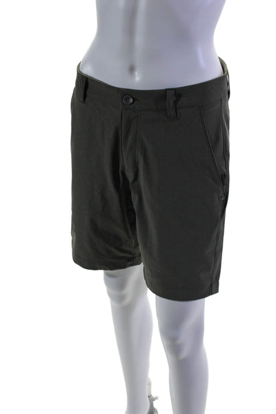 Vuori Womens Dark Green High Waisted Walking Shorts Size 28
