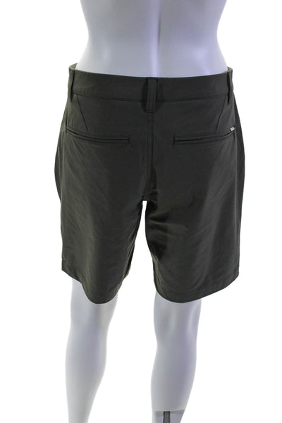 Vuori Womens Dark Green High Waisted Walking Shorts Size 28