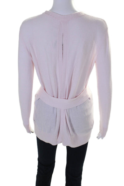 Lululemon Womens Long Sleeve Keyhole Back Knit Top Pink Size 6