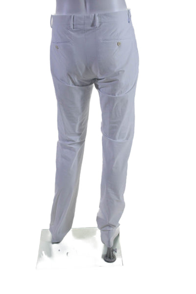 Zanella Mens Solid White Flat Front Active Straight Leg Pants Size 32