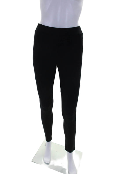 Theory Womens Stretch Elastic Waist Mid-Rise Ankle Leggings Black Size S